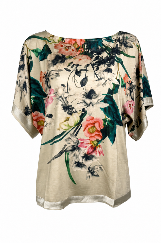 Soggo - Reisestoffbluse - Multiprint Dschungelbluse - Atmungsaktiv - Knitterfrei - in 2 Größen
