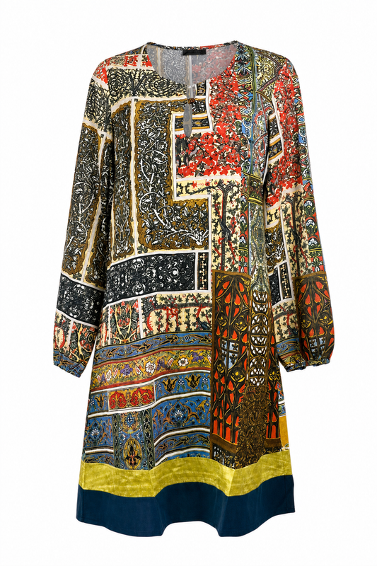 Soggo - Reisestoffbluse - Multiprint-Klassikerkleid - Atmungsaktiv - Knitterfrei - in 3 Größen