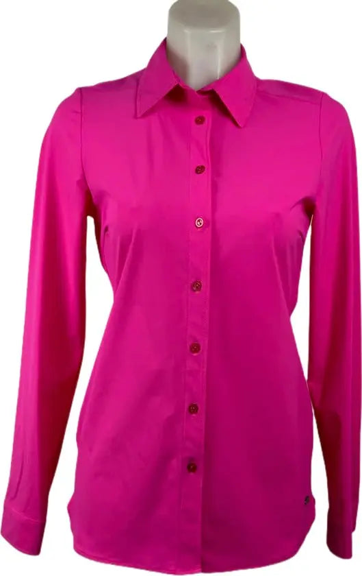 Angelle Milan – travelstof blouse – Fuchsia Casual Blouse – Ademend – Casual – Duurzame Blouse - Mapsy B.V