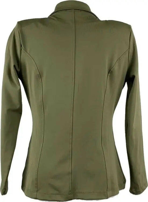 Angelle Milan – travelstof blazer voor dames – Army Jasje met 2 knopen – Ademend – Kreukherstellend – Duurzaam - Mapsy B.V