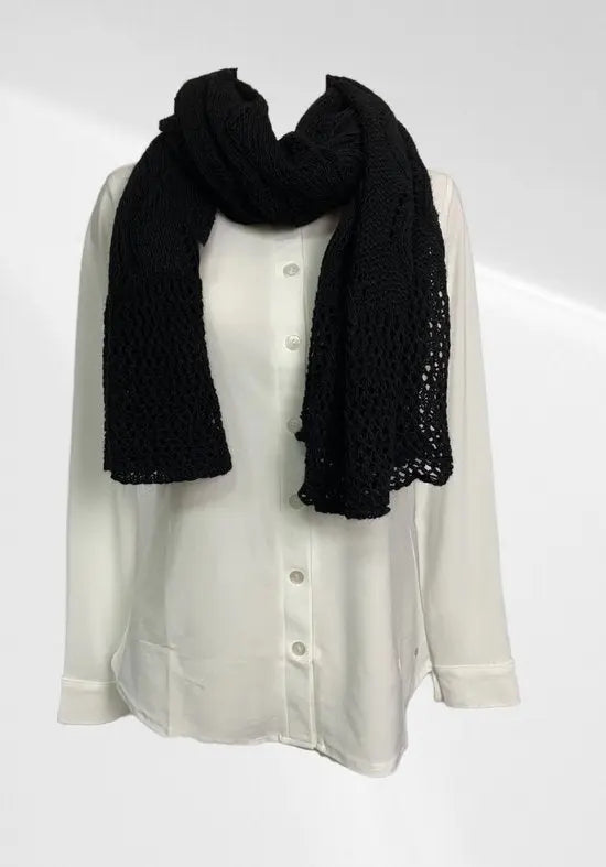 Casual sjaal - Acrylic stof - Zwart - In verschillende kleuren beschikbaar - Mapsy B.V