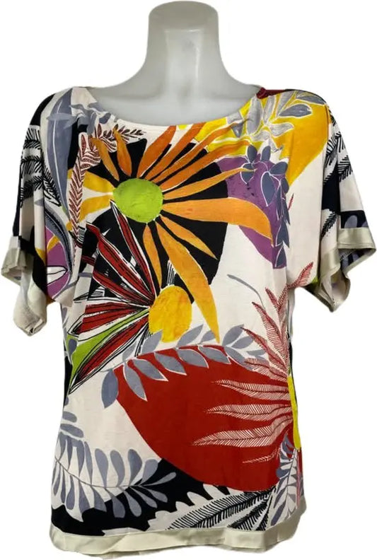 Soggo - travelstof blouse - Multiprint bloemen blouse - Ademend - Kreukvrij - in 2 maten - Mapsy B.V