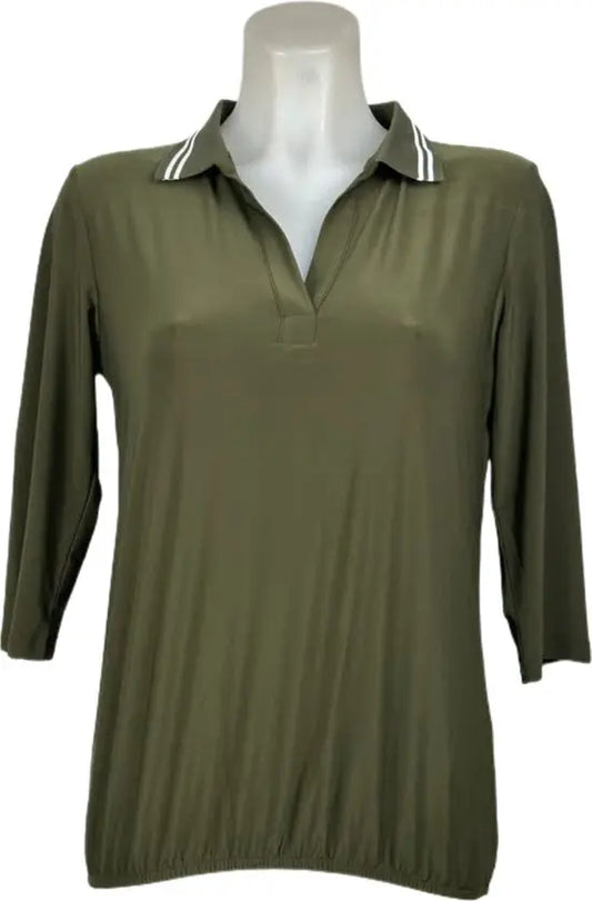 Angelle Milan – travelstof blouse – Army Sportieve blouse met Band – Ademend – Kreukvrij – Duurzame Blouse - Mapsy B.V