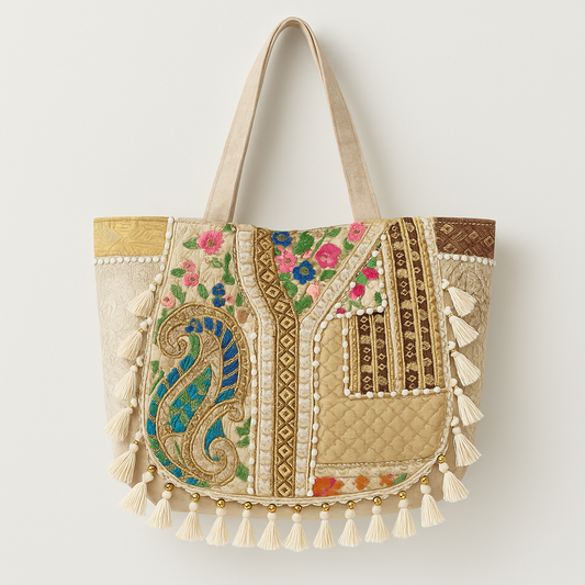 Boho Indian Shopper Creme