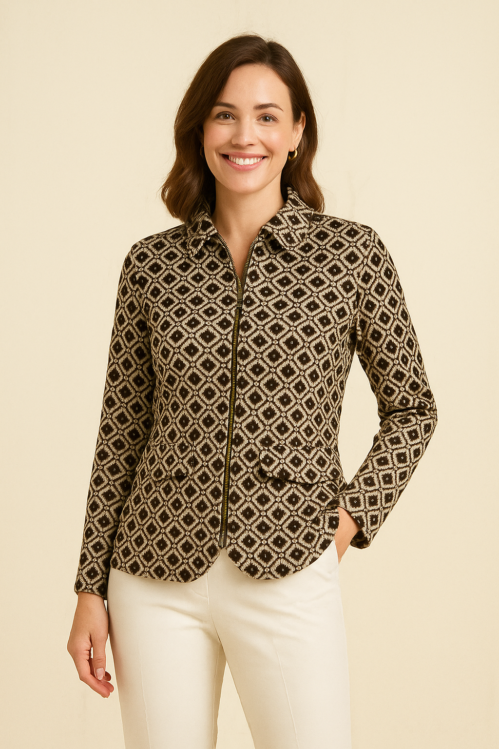 Angies – travelstof blazer voor dames – Luxe jasje met Rits – Ademend – Kreukherstellend – Duurzaam - Mapsy B.V