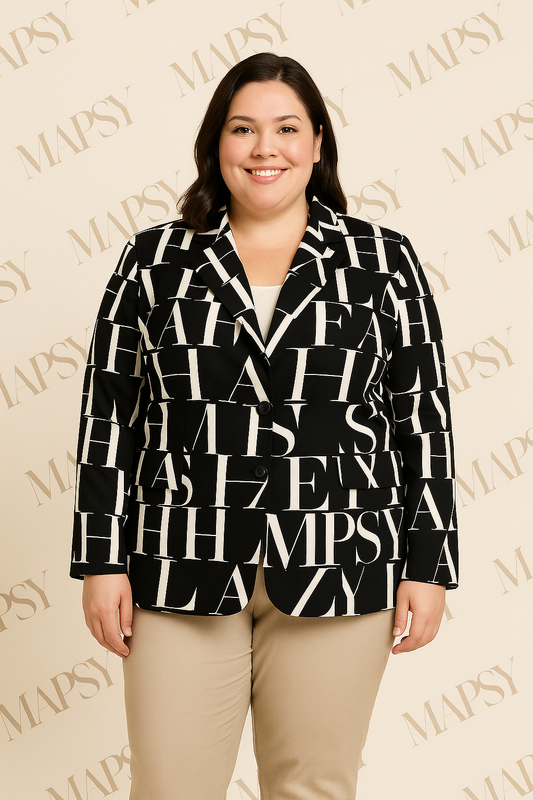 Angele Milan Plus Size Travelstof Blazer - Creme - Stijlvol en Comfortabel - Soepelvallende Travelstof - Strijkvrij & Machinewasbaar - In 4 Grote Maten! - Mapsy B.V