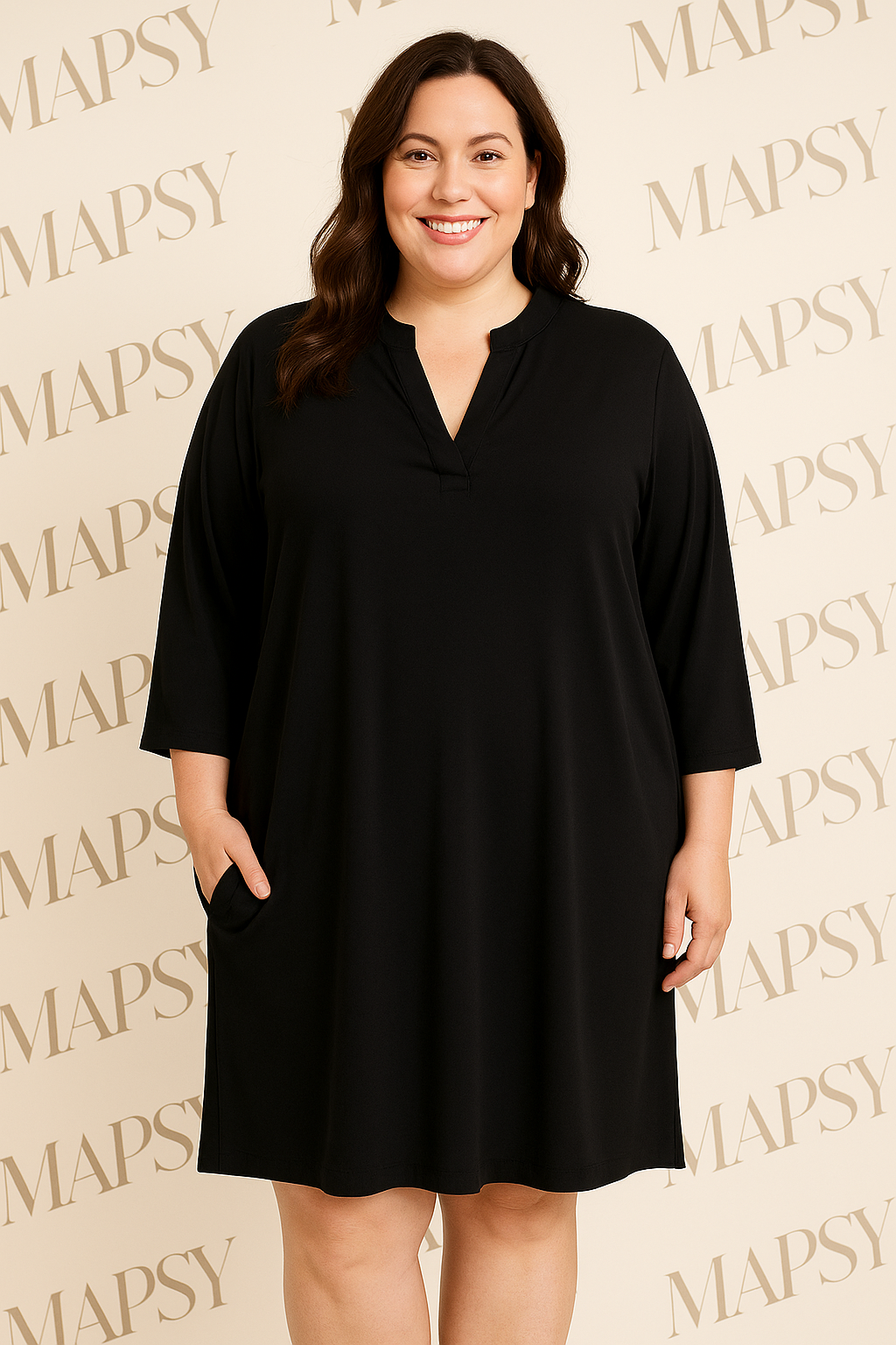 Plus Size Jurk - Soepelvallende Travelstof - Strijkvrij & Machinewasbaar - In 3 Extra Grote Maten! - Mapsy B.V