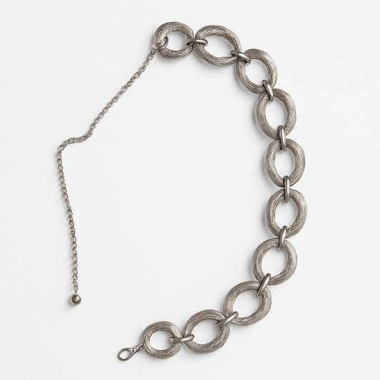 Statement Riem – 110cm – Zilverkleurig