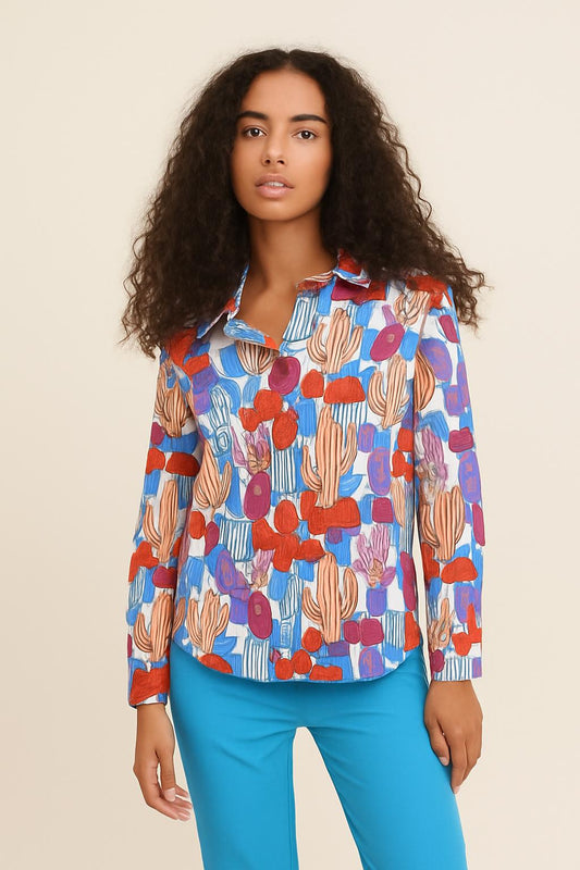 Blouse met cactusprint – Sophyline
