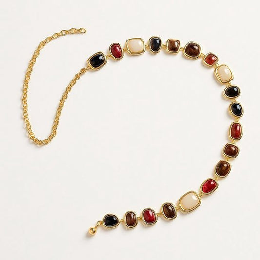 HS Multikleur Stenen Riem