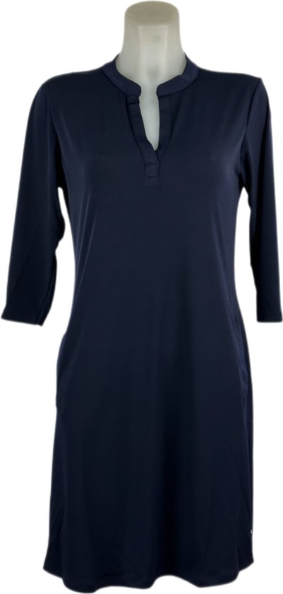 Angelle Milan – Reisestoffkleid – Marineblaues Kleid – Atmungsaktiv – Knitterfrei – Nachhaltiges Kleid