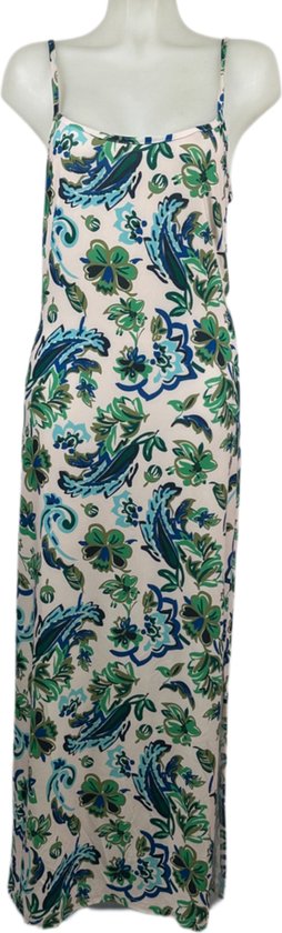 Angelle Milan – Reisestoffkleid – Blau/Grünes langes Kleid mit Trägern – Atmungsaktiv – Knitterfrei – Nachhaltiges Kleid