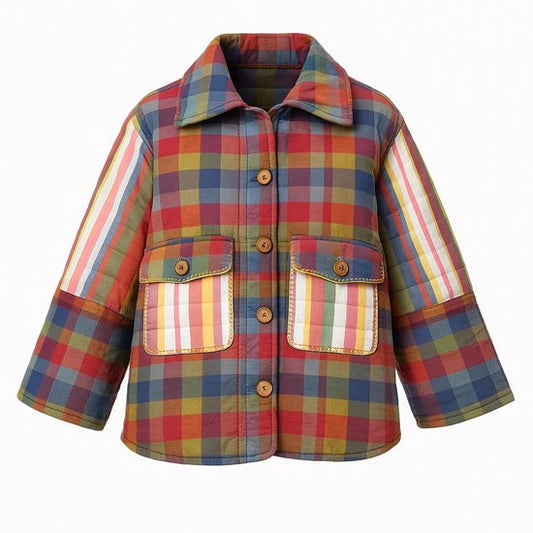 Farbenfrohe Künstlerjacke ohne Verschluss - Sonnenblumenmotiv - in 4 Größen!