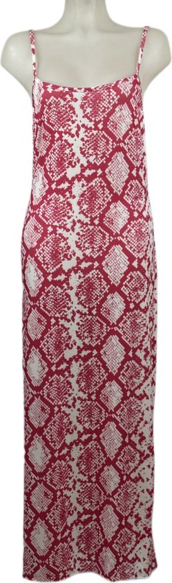 Angelle Milan – Reisestoffkleid – Rosa/Weißes langes Kleid mit Trägern – Atmungsaktiv – Knitterfrei – Nachhaltiges Kleid