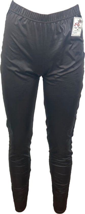 Stylische dunkelbraune Hose in Lederoptik für Damen – bequeme und trendige Passform in 5 Größen