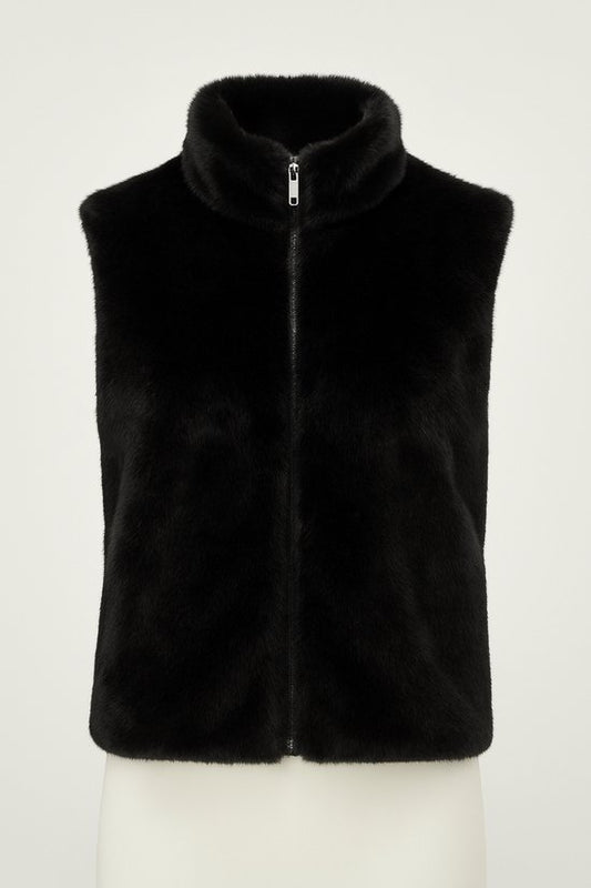 HS Faux Fur Bodywarmer Travelstof