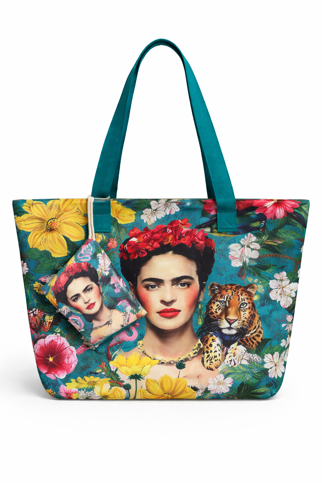 Shopper met Schilderijprint en Mini-tasje