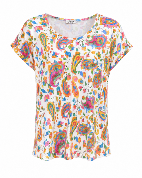 Joy blouse abstracte print - Vooraanzicht ghost mannequin