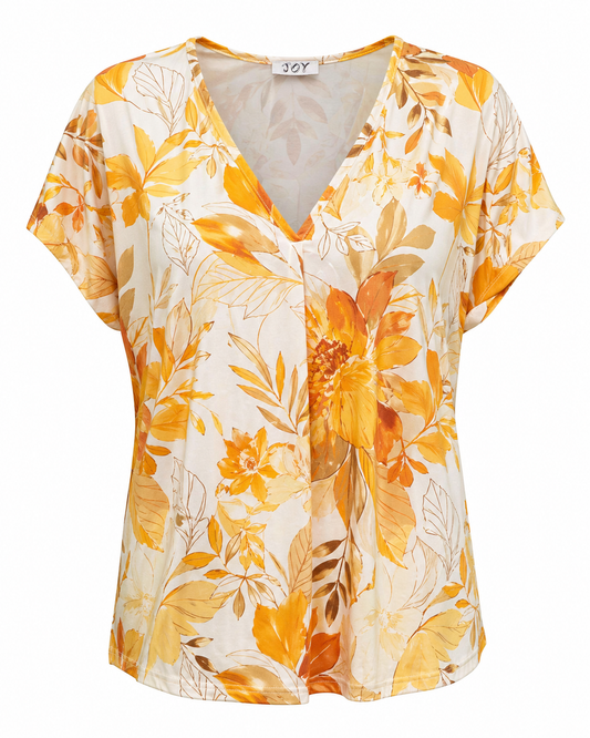 Joy blouse abstracte print - Vooraanzicht ghost mannequin