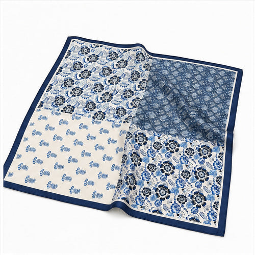 Vierkante Sjaal 70x70 Satijnlook – Bloemenprint