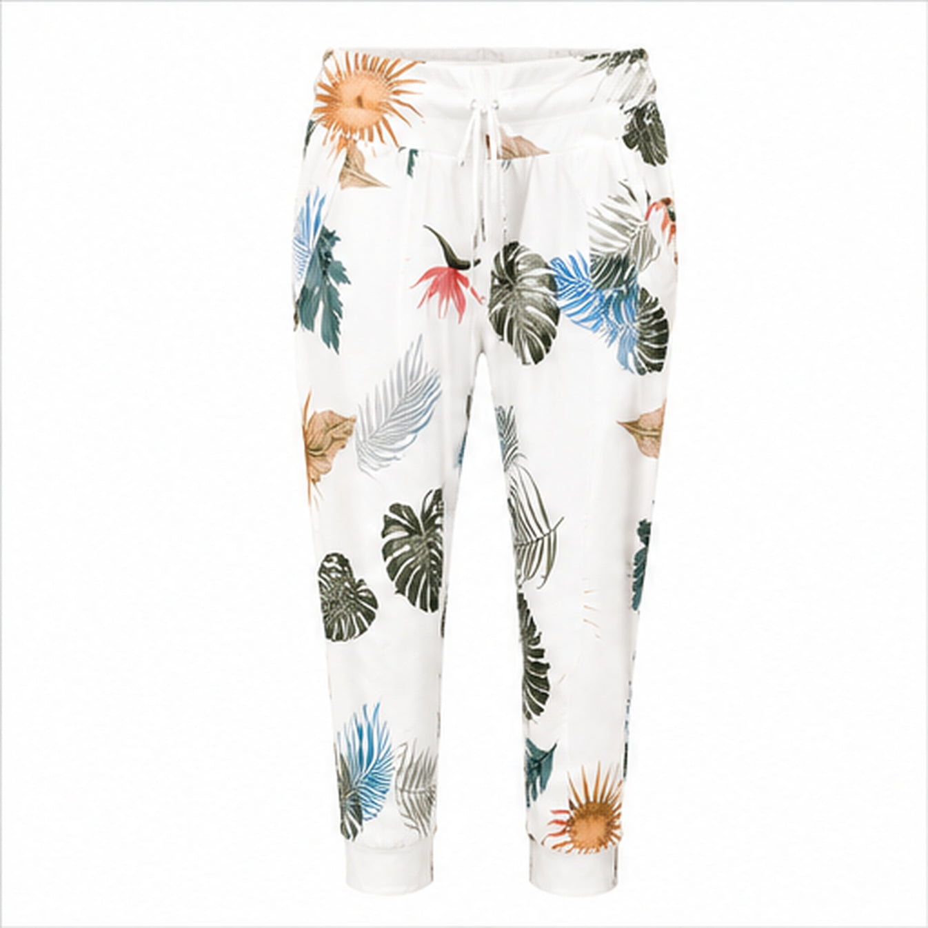 Angelle Milan White Tropical Leaf - vooraanzicht