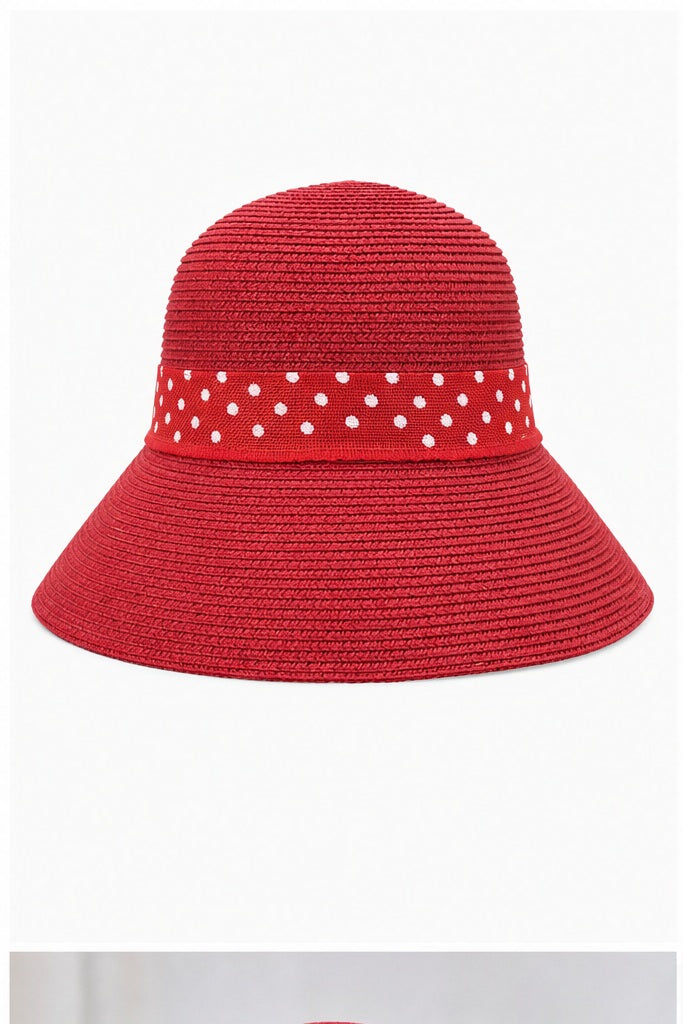 HS Hoed - Dameshoed in Meerdere Kleuren - Rood Met Band One Size