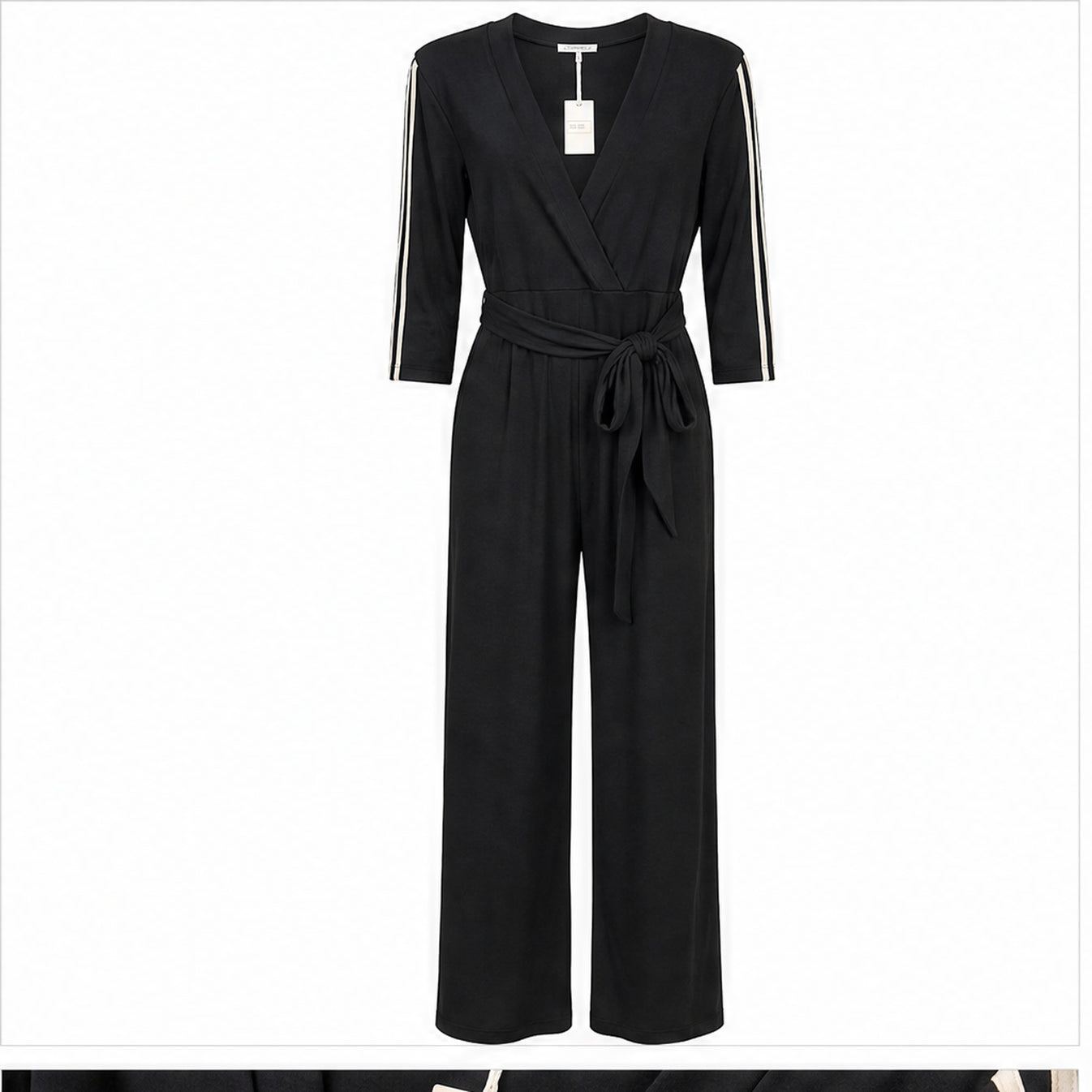 Angelle Milan Jumpsuit - Zwart - vooraanzicht