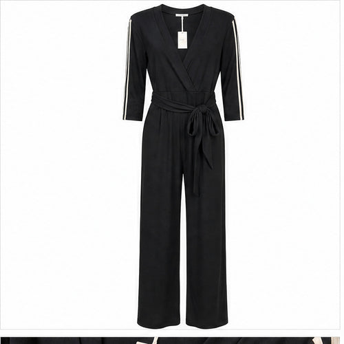 Angelle Milan Jumpsuit - Zwart - vooraanzicht