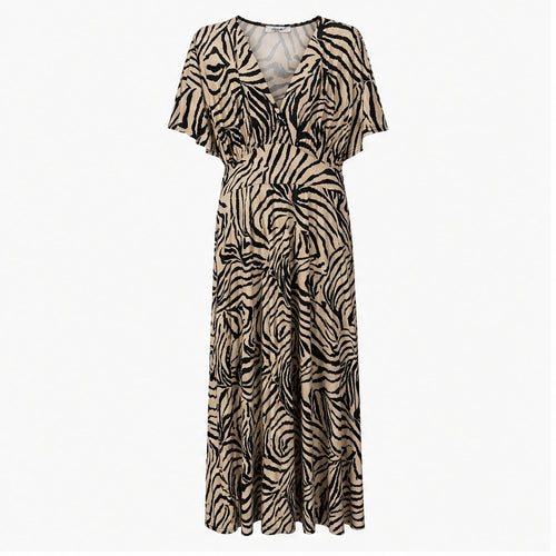 Jimi Fei Paris Beige Zwart Zebra - vooraanzicht