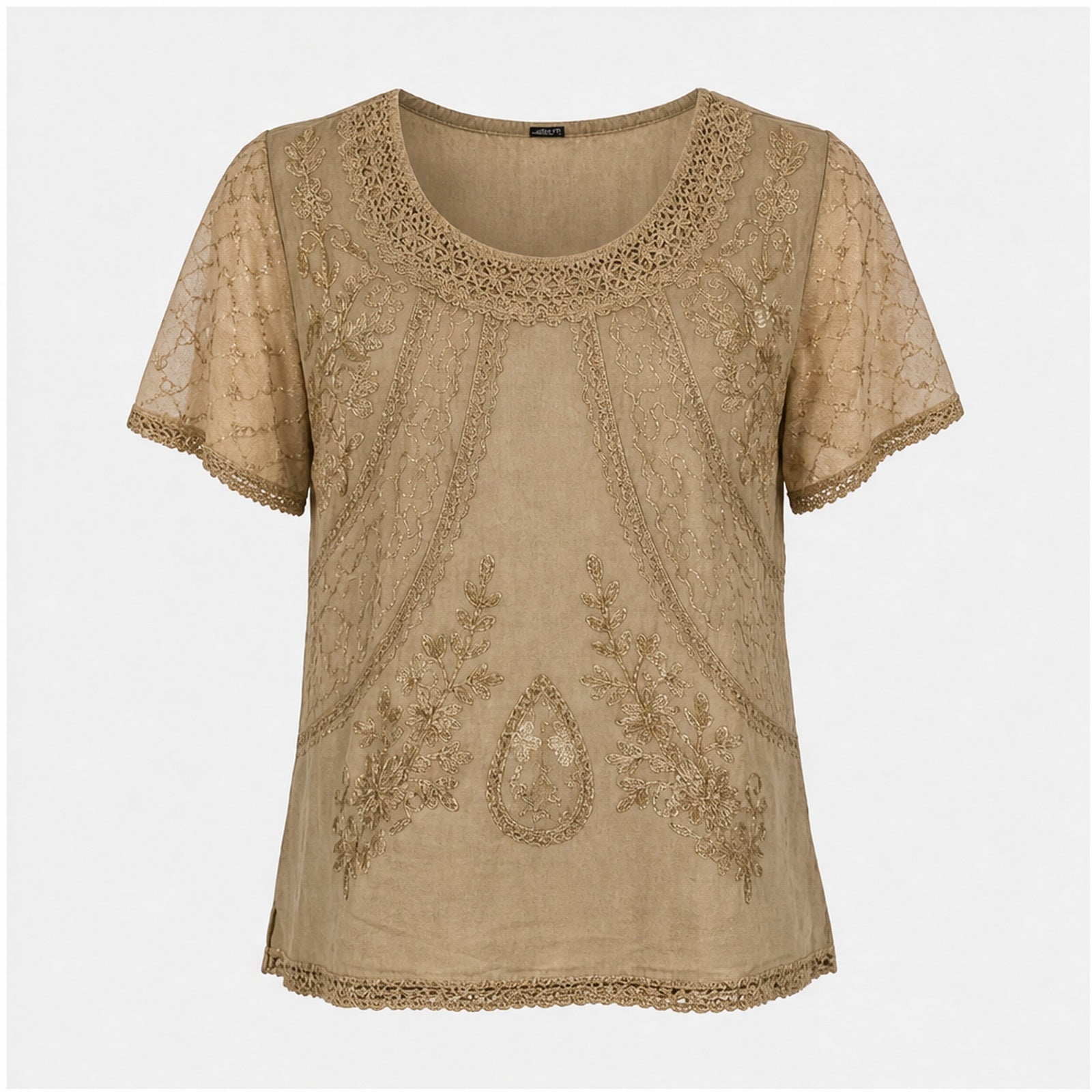 HS Shirt - Meerdere Kleuren - Beige Borduursel - vooraanzicht