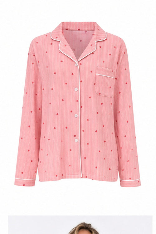 HS LC Pyjamaset Bloemetjes - Meerdere Kleuren - Roze met Bloemetjes L