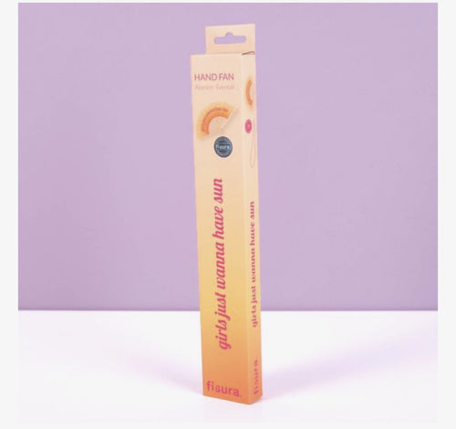 HS Handwaaier met Koord - Meerdere Teksten - Girl Just Wanna Have Sun - front - vooraanzicht