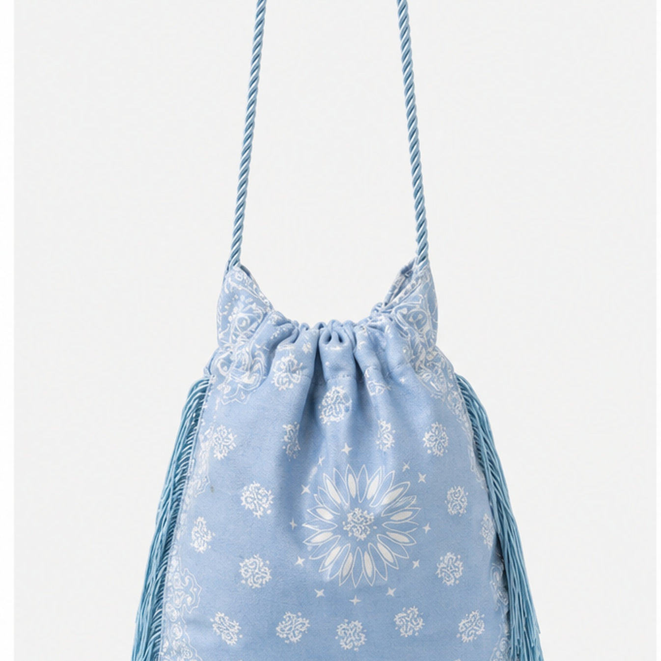 HS tas Blauw Fringe - vooraanzicht