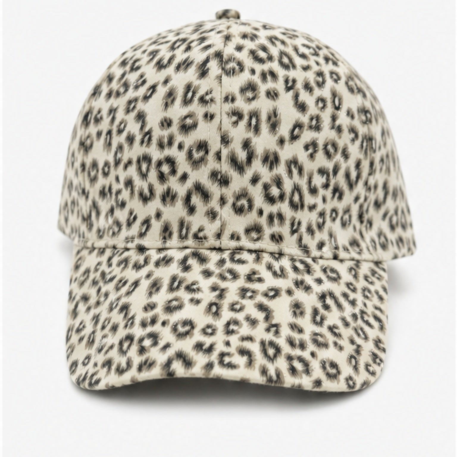 HS petje Wit Leopard Print - vooraanzicht