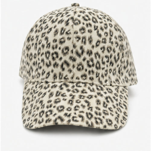 HS petje Wit Leopard Print - vooraanzicht