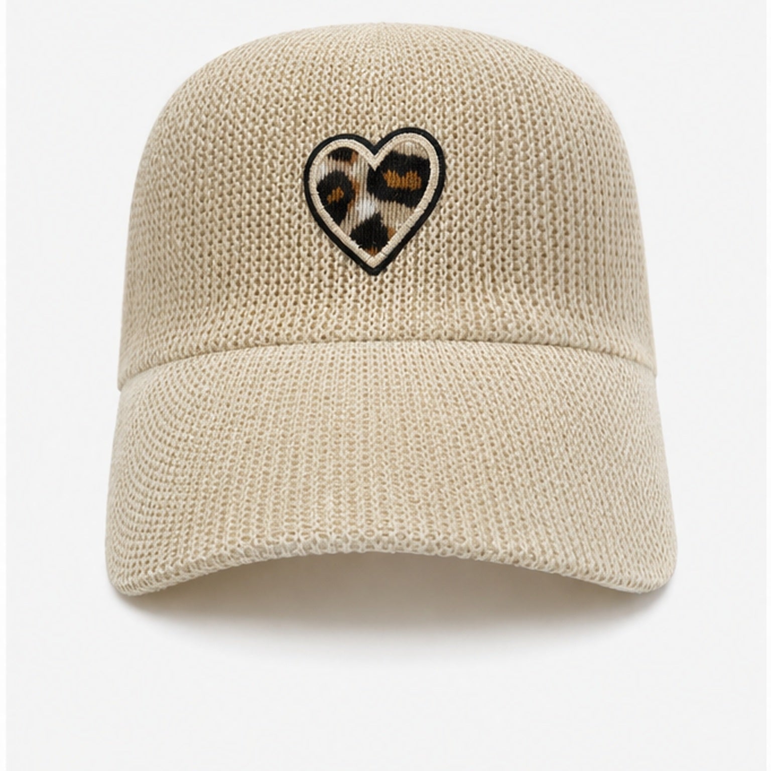 HS pet Beige Hart Patch - vooraanzicht