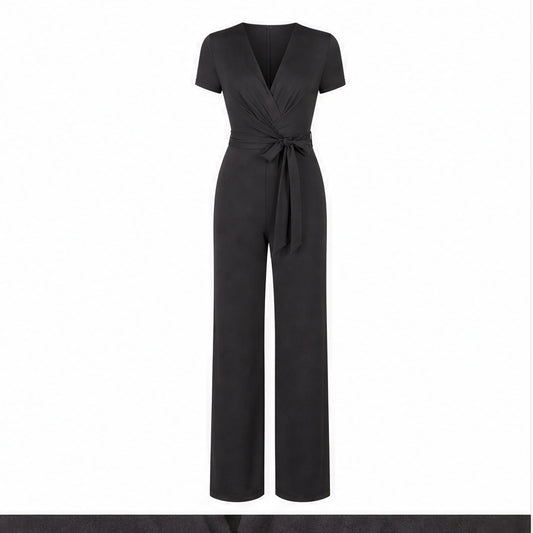 By Swan jumpsuit Zwart effen - Zwart effen - vooraanzicht - Codex 2026-06-19