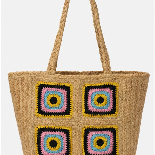 HS shopper Jute Crochet - vooraanzicht