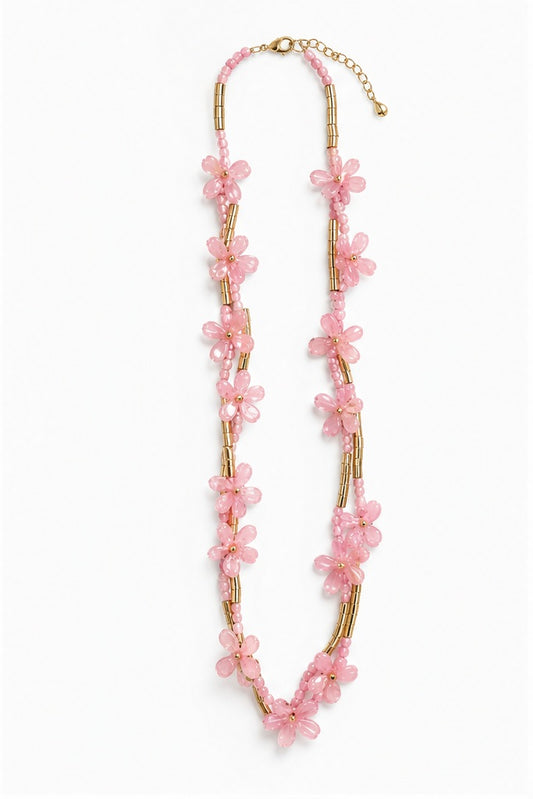 HS ketting roze - vooraanzicht