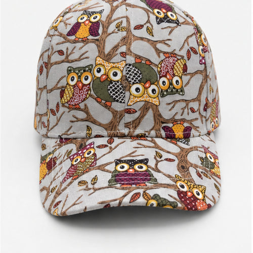 Bol cover repair HS-PETJE-CREAM-OWL-PRINT-BASEBALL-CAP 1777915450
