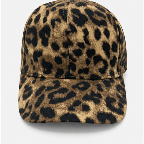 HS petje Bruin Leopard Print - vooraanzicht