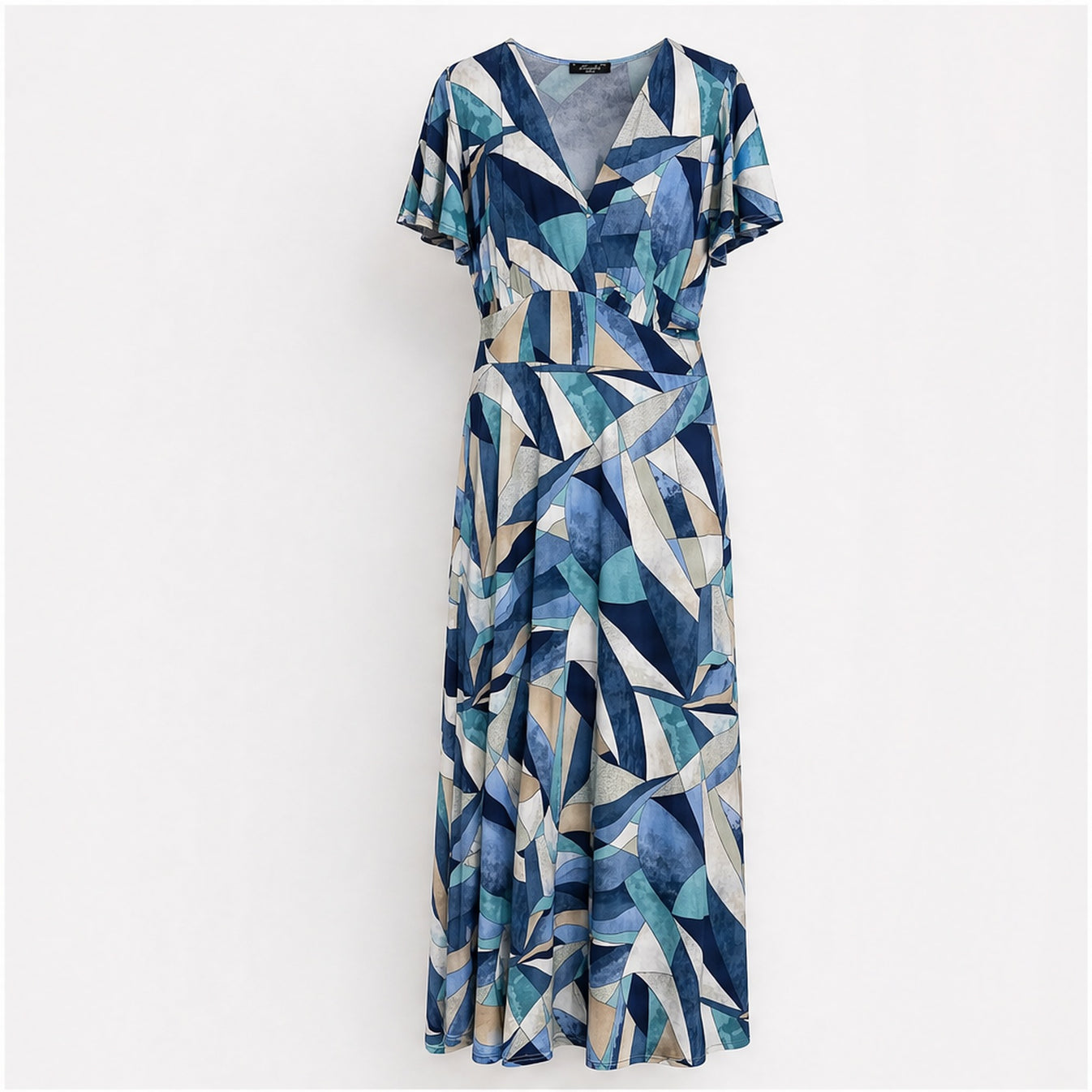 Jimi Fei Paris Blauw Creme Geometrisch - vooraanzicht