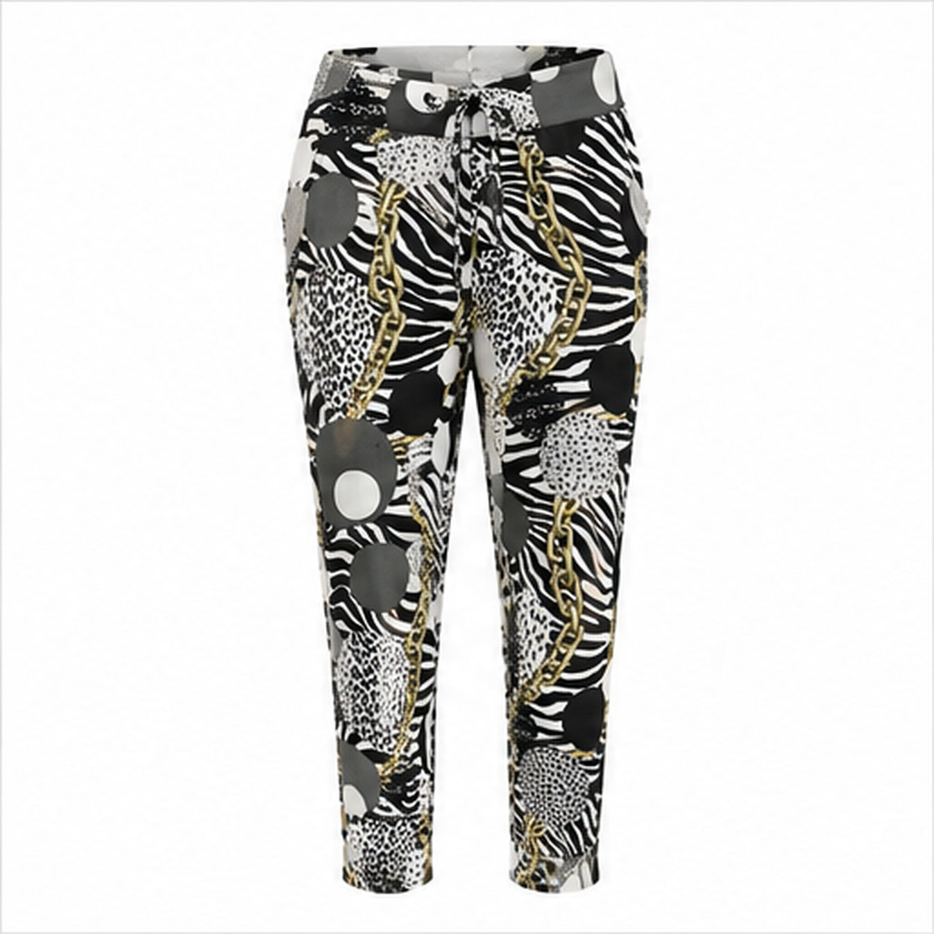 Angelle Milan Black White Animal Chain - vooraanzicht