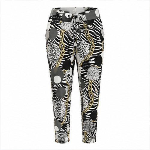 Angelle Milan Black White Animal Chain - vooraanzicht
