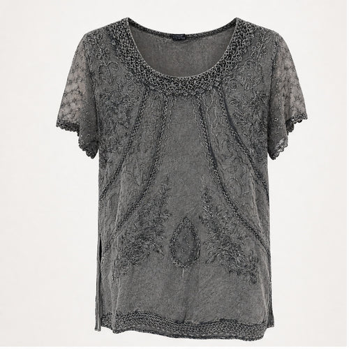 HS Shirt - Meerdere Kleuren - Donkergrijs Borduursel - vooraanzicht