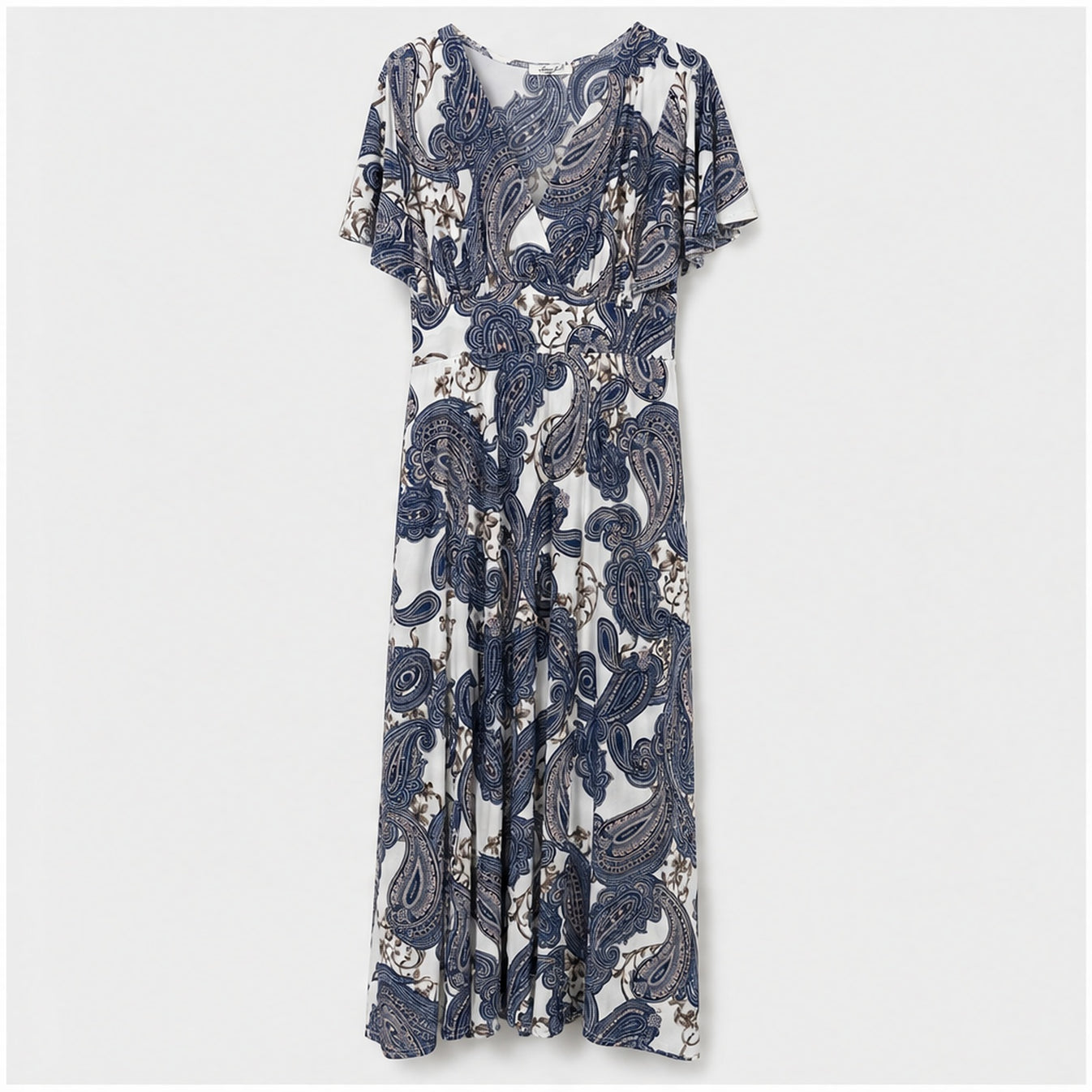 Jimi Fei Paris Grijs Blauw Bloemenprint - vooraanzicht