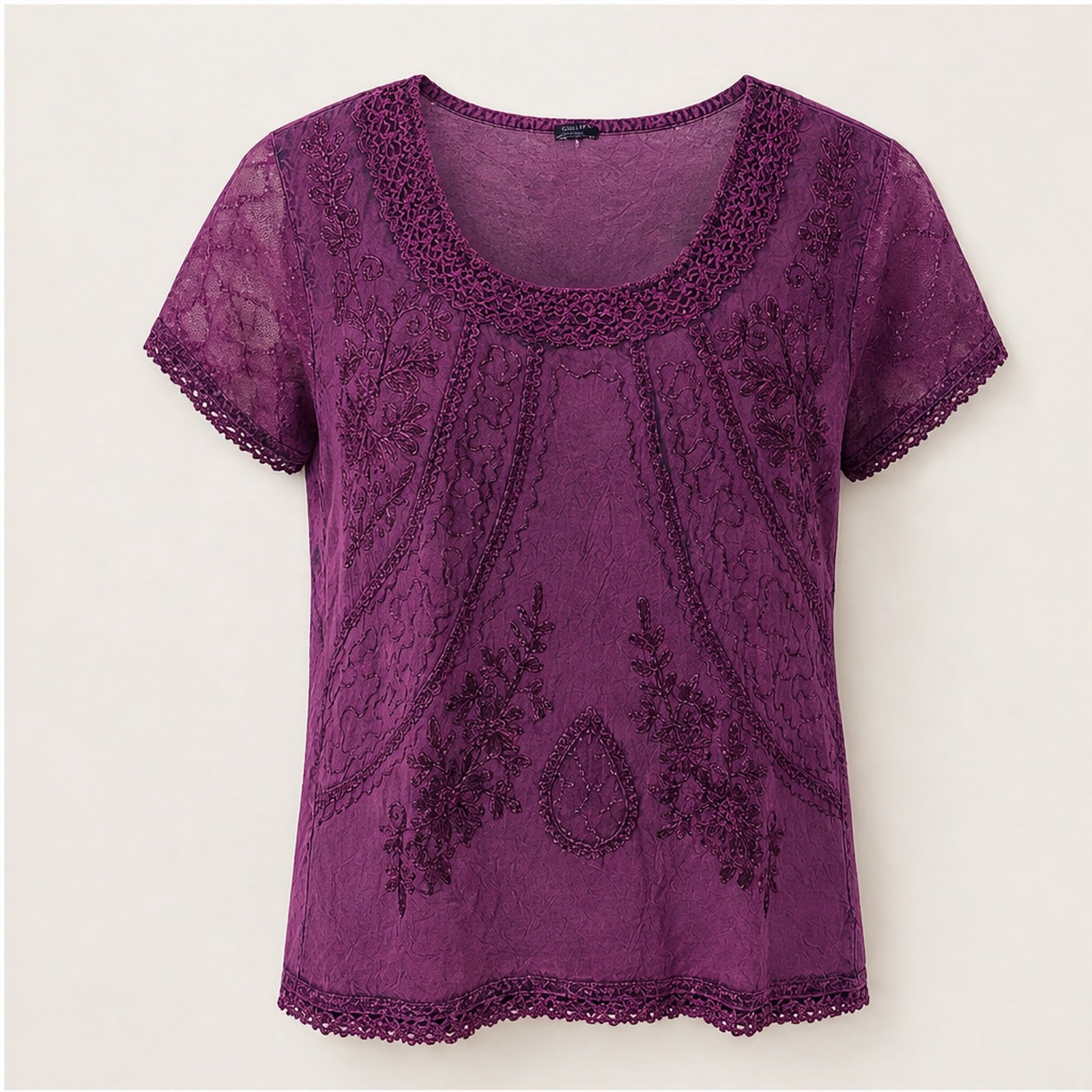 HS Shirt - Meerdere Kleuren - Fuchsia Borduursel - vooraanzicht