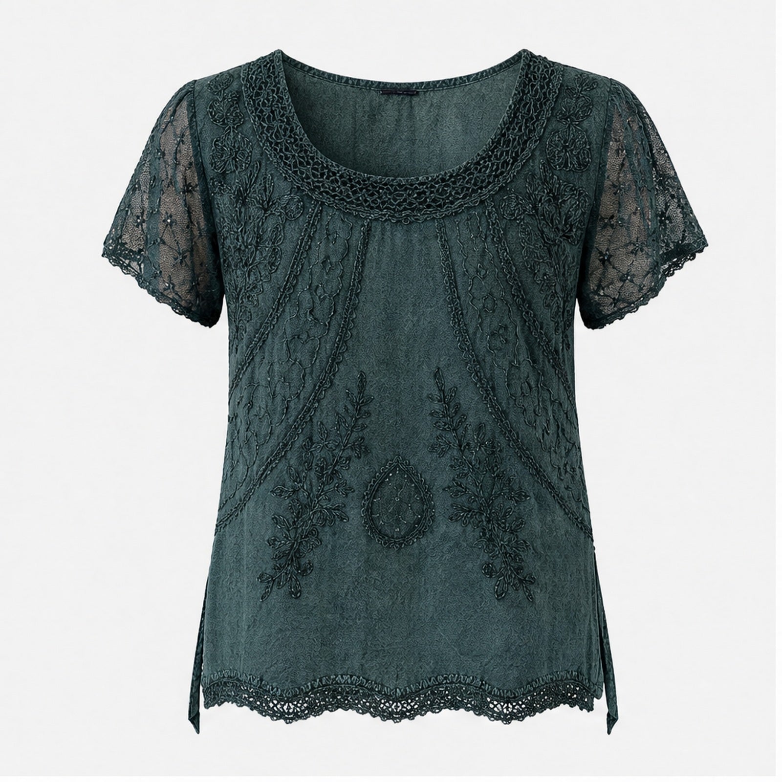 HS Shirt - Meerdere Kleuren - Petrolgroen Borduursel - vooraanzicht