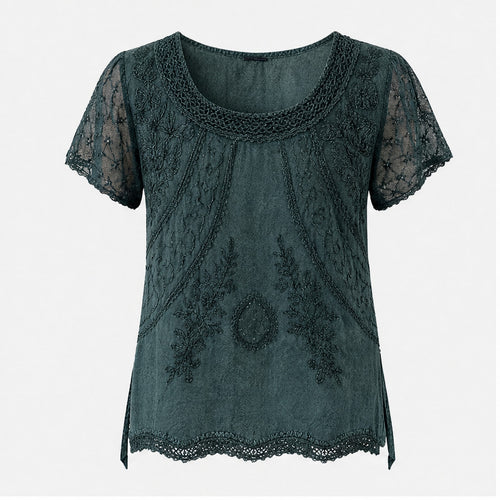 HS Shirt - Meerdere Kleuren - Petrolgroen Borduursel - vooraanzicht