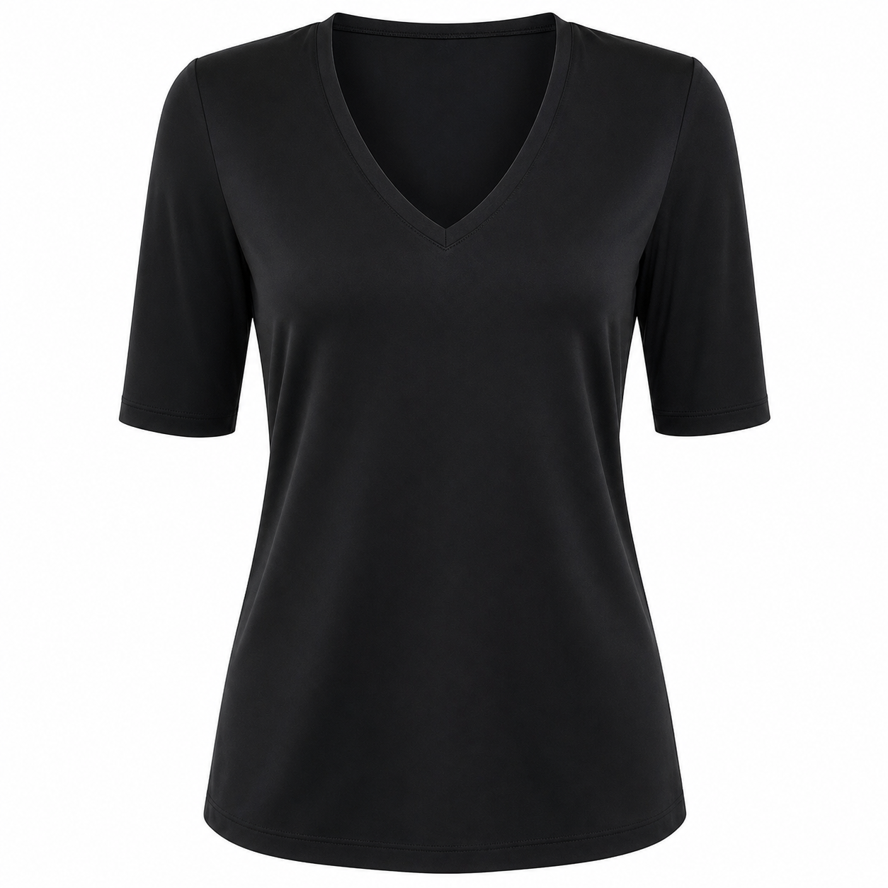 Stella Fiora top zwart - Vooraanzicht ghost mannequin